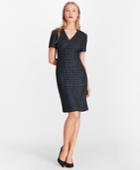 Brooks Brothers Women's Gingham Wool Twill Sheath Dress