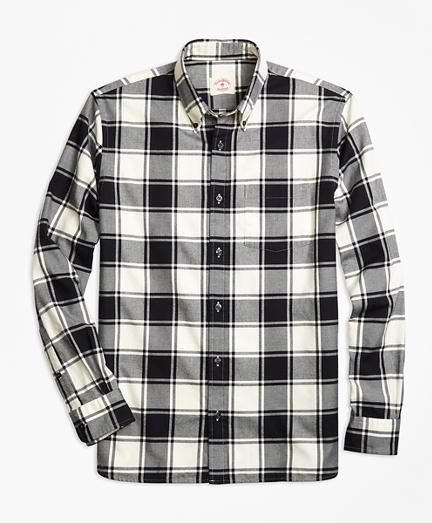 Brooks Brothers Checkered Brushed-cotton Flannel Sport Shirt