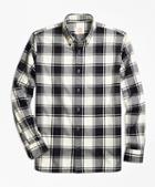Brooks Brothers Checkered Brushed-cotton Flannel Sport Shirt