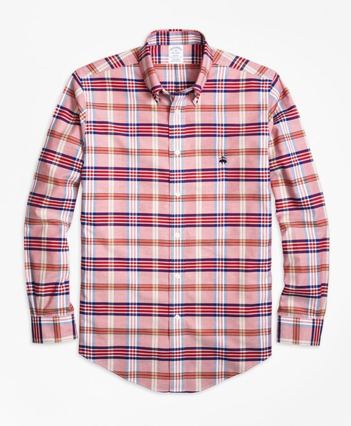 Brooks Brothers Men's Non-iron Regent Fit Tartan Sport Shirt