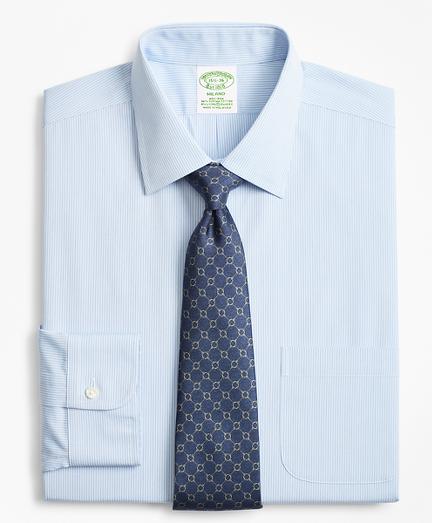 Brooks Brothers Stretch Milano Slim-fit Dress Shirt, Non-iron Narrow Pindot Stripe