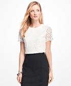 Brooks Brothers Short-sleeve Jersey Lace Top