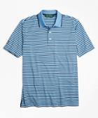 Brooks Brothers St Andrews Links Bar Stripe Golf Polo Shirt