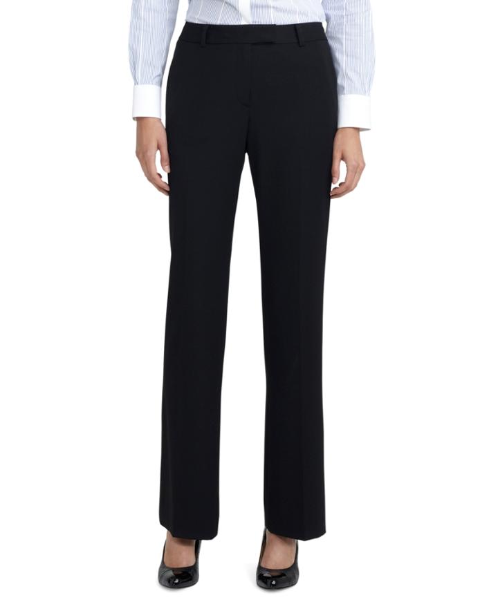 Brooks Brothers Women's Petite Plain-front Caroline Fit Fluid Stretch Dress Trousers