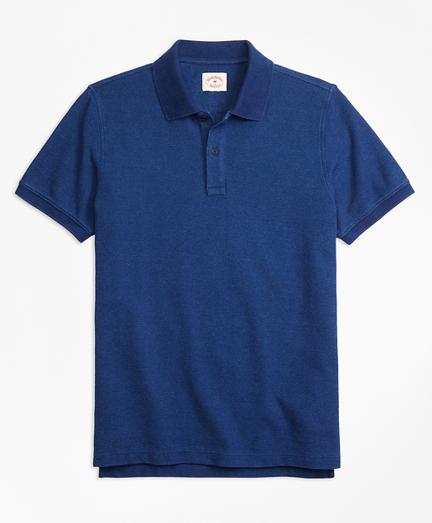 Brooks Brothers Indigo Cotton Pique Polo Shirt