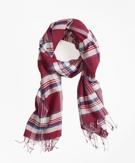Brooks Brothers Plaid Cotton Scarf