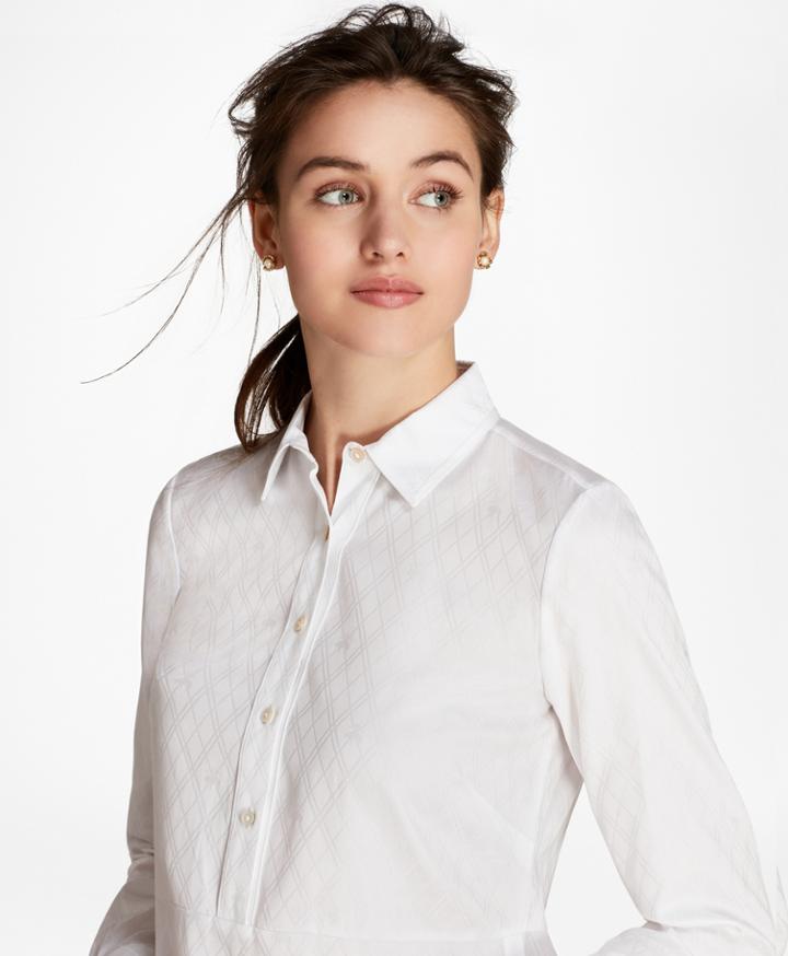Brooks Brothers Women's Cotton Jacquard Tunic