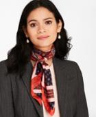 Brooks Brothers Women's Mixed-print Silk Square Scarf