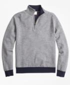 Brooks Brothers Men's Bird's-eye Merino Wool Jacquard Half-zip Sweater