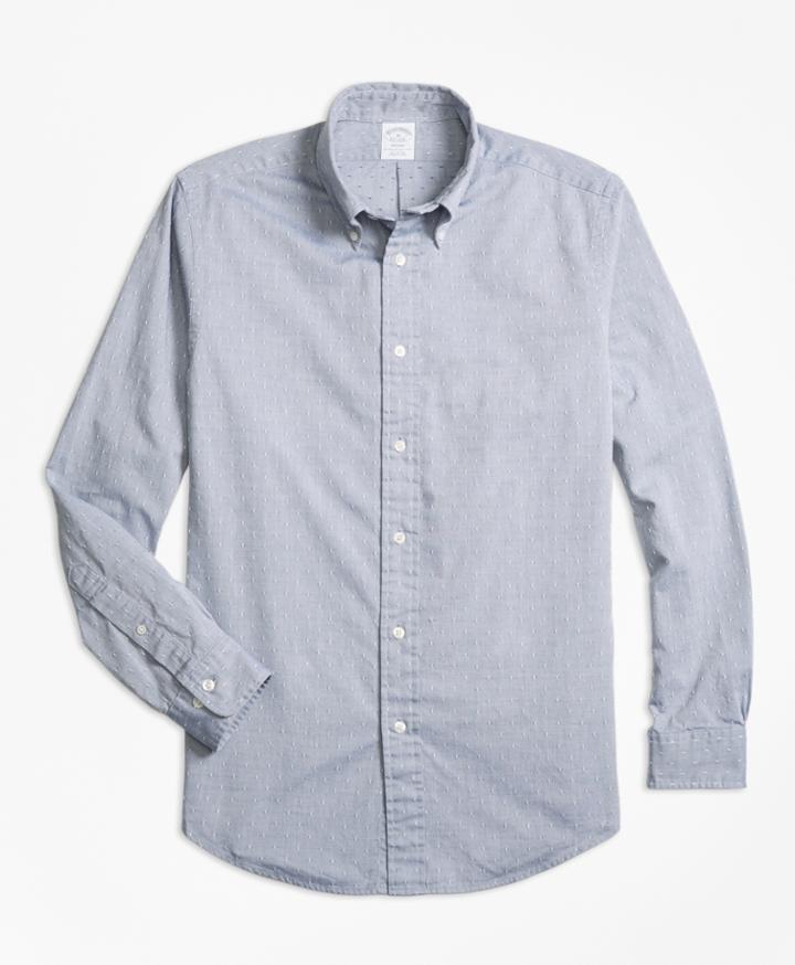 Brooks Brothers Men's Regent Fit Dobby Dot Sport Shirt
