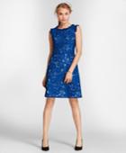 Brooks Brothers Women's Ruffle-trim Floral Lace Dress