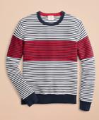 Brooks Brothers Men's Color-block Textured Striped Crewneck Sweater