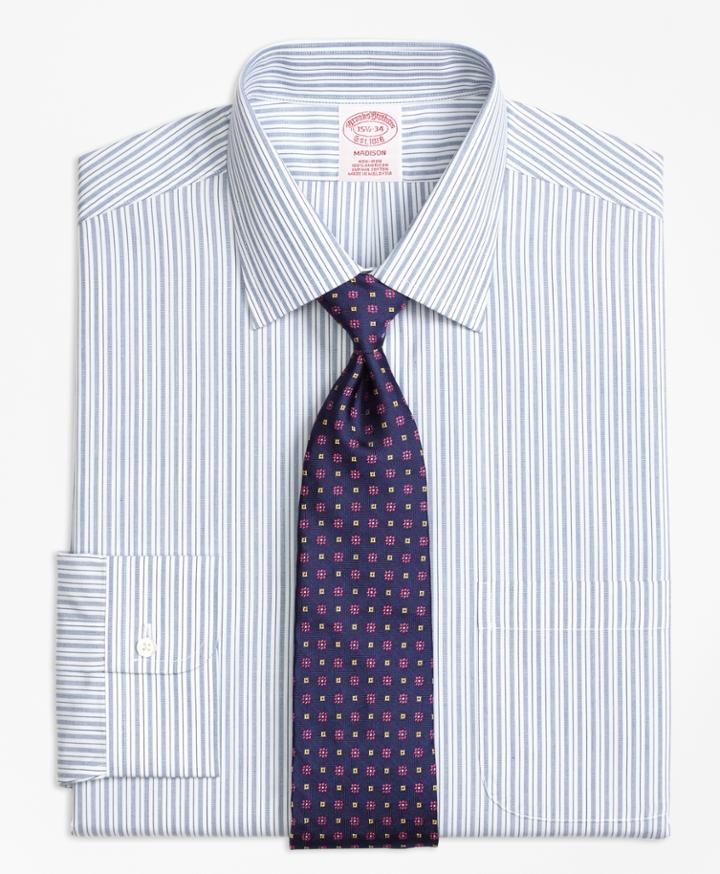 Brooks Brothers Men's Non-iron Regular Fit Split Stripe Dress Shirt