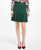 Brooks Brothers Wool-blend Pleated Skirt
