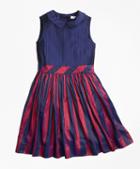 Brooks Brothers Sleeveless Stripe Silk Dress