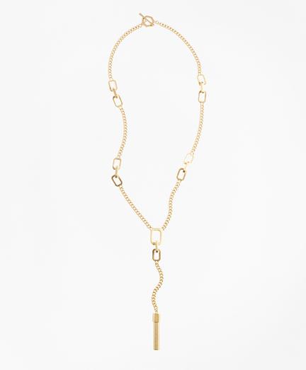 Brooks Brothers Long Geo Bar Pendant Necklace