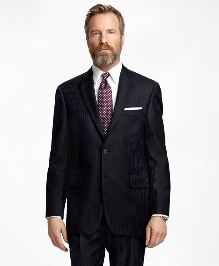 Brooks Brothers Men's Madison Fit Bold Alternating Stripe 1818 Suit