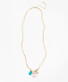 Brooks Brothers Multi-crystal Drop Necklace