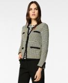 Brooks Brothers Women's Checked Cotton Sweater Jacket