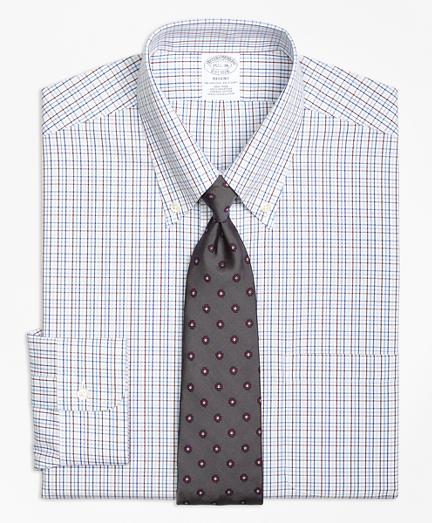 Brooks Brothers Regent Fitted Dress Shirt, Non-iron Triple Tattersall