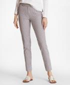 Brooks Brothers Women's Stretch-cotton Seersucker Ankle Pants