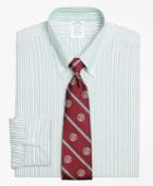 Brooks Brothers Men's Slim Fit Original Polo Button-down Oxford Ground Stripe Dress Shirt