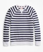 Brooks Brothers Striped French Terry Sweatshirt