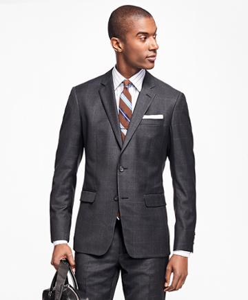 Brooks Brothers Milano Fit Plaid 1818 Suit