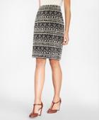 Brooks Brothers Embroidered Cotton Corduroy Pencil Skirt