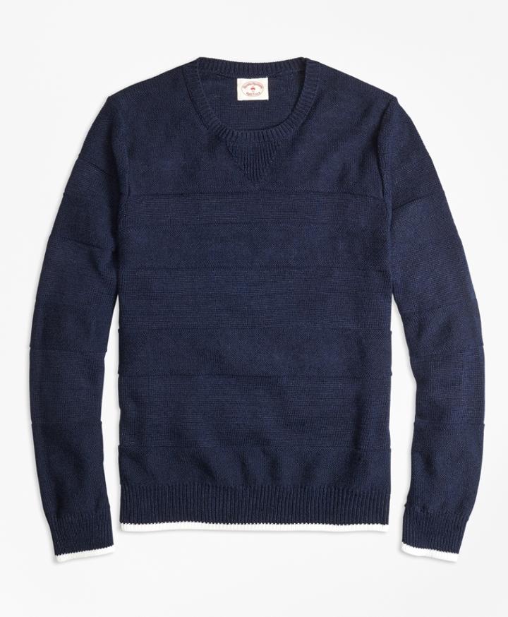 Brooks Brothers Men's Ribbed Textured Crewneck Sweater