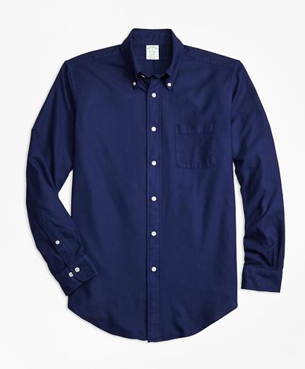 Brooks Brothers Milano Fit Garment-dyed Textured Sport Shirt