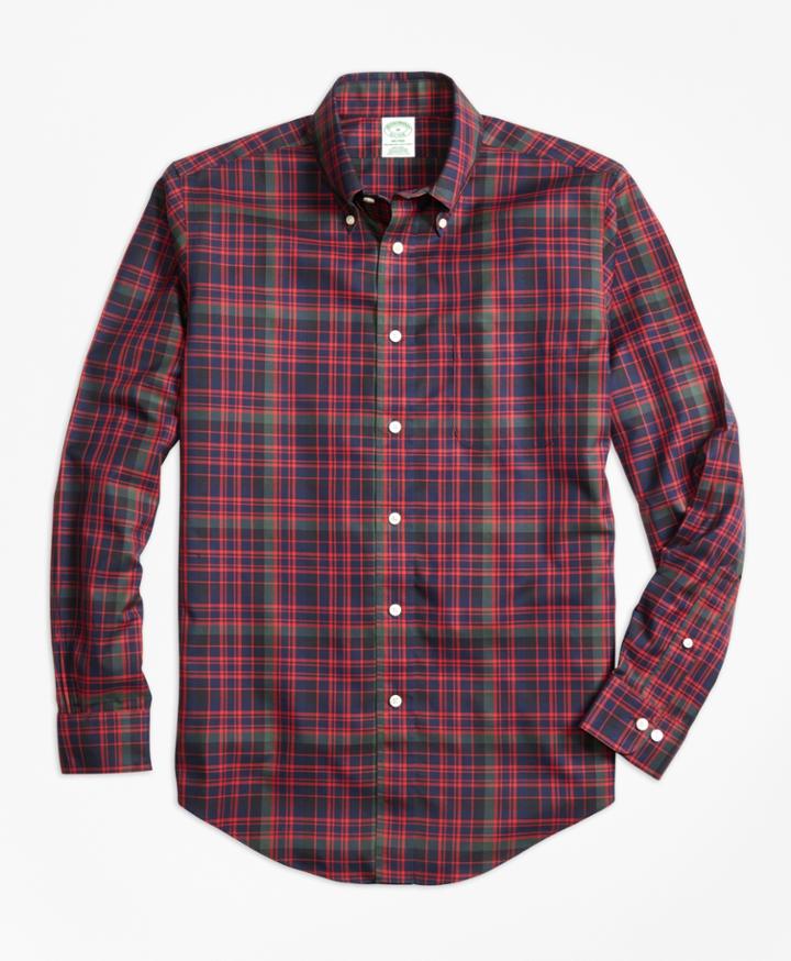 Brooks Brothers Men's Non-iron Milano Fit Macdonald Tartan Sport Shirt