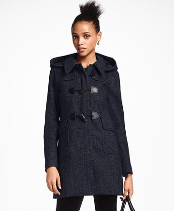 Brooks Brothers Herringbone Wool-cashmere Duffle Coat