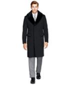 Brooks Brothers Men's Shearling Collar Chesterfield Coat