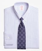 Brooks Brothers Men's Non-iron Regular Fit Double Stripe Dress Shirt