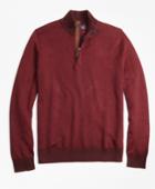 Brooks Brothers Men's Cotton Cashmere Houndstooth Half-zip Sweater