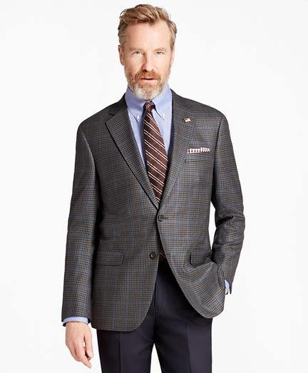 Brooks Brothers Madison Fit Saxxon Wool Check With Deco Sport Coat