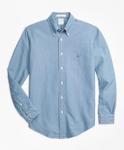 Brooks Brothers Milano Fit Indigo Dyed Sport Shirt