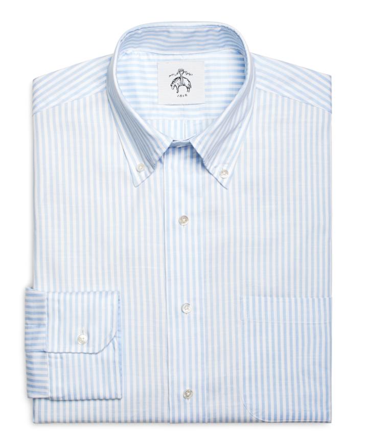 Brooks Brothers Men's Blue Stripe Button-down Shirt