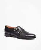 Brooks Brothers Leather Cap-toe Monk Straps