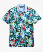 Brooks Brothers Men's Slim Fit Bold Tropical Print Polo Shirt