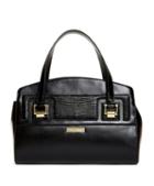 Brooks Brothers Exotic Embossed Calfskin Small Satchel