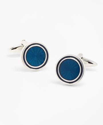 Brooks Brothers Blue Enamel Cuff Clinks