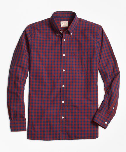 Brooks Brothers Buffalo Check Broadcloth Sport Shirt