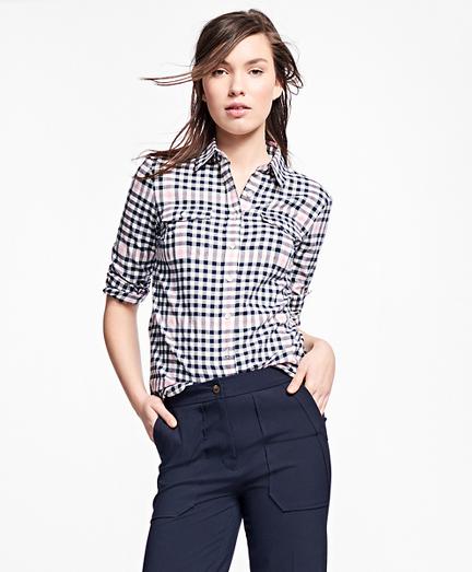 Brooks Brothers Brushed-cotton Plaid Shirt