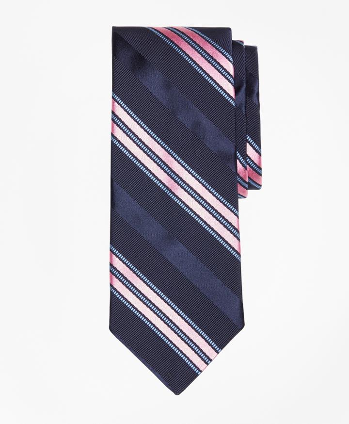Brooks Brothers Men's Satin Ribbed Stripe Tie