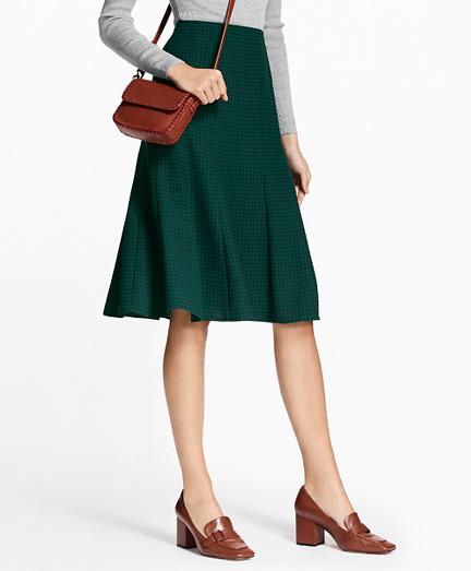 Brooks Brothers Houndstooth Crepe Skirt