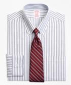 Brooks Brothers Non-iron Madison Fit Brookscool Ground Split Stripe Dress Shirt