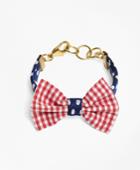 Brooks Brothers Women's Kiel James Patrick Gingham And Polka Dot Bow Tie Bracelet