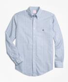 Brooks Brothers Men's Non-iron Madison Fit Ground Stripe Sport Shirt
